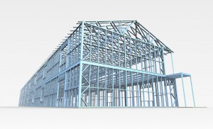 Obrázok montovanej výrobnej haly s oceľovou konštrukciou Steelong